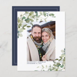 Papier Budget Navy Blue Eucalyptus Photo Enregistrer la d