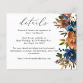 Papier Budget Navy, Orange & Brown Fall Floral Détails (Devant)