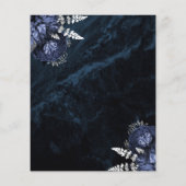 Papier Budget Navy Silver Floral Wedding Save the Date (Dos)