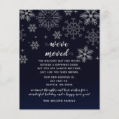 Papier Budget Navy Snowflakes Nous avons déplacé les Cart (Devant)
