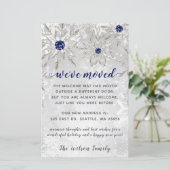 Papier Budget Navy Snowflakes Nous avons déplacé les Cart (Debout devant)