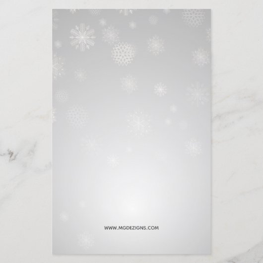 Papier Budget Navy Snowflakes Nous avons déplacé les Cart (Dos)