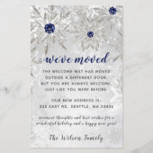 Papier Budget Navy Snowflakes Nous avons déplacé les Cart (Devant)