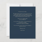 Papier Budget Navy Wedding Photo Wimshical Script  (Dos)
