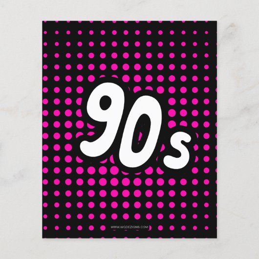 Papier Budget Neon Retro 90's Anniversaire Pool Invitatio (Dos)