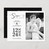 Papier Budget Nice Modern Romantic Wedding Couple Photo (Devant / Derrière)