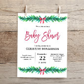 Papier Budget Noël Baby shower d'hiver Invitation