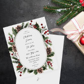 Papier Budget Noël Berries & Pine Dîner ou fête