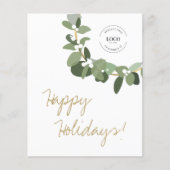 Papier Budget Noël Business logo Or noir Wreath (Devant)