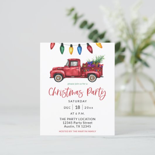 Papier Budget Noël Camion et lumières Noël (Debout devant)