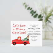 Papier Budget Noël Chats Vacances Camion Invitations (Debout devant)