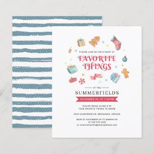 Papier Budget Noël Choses Préférées Vacances Invitation