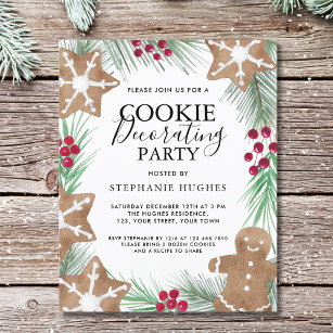 Papier Budget Noël Cookie Décoration Invitation de fête