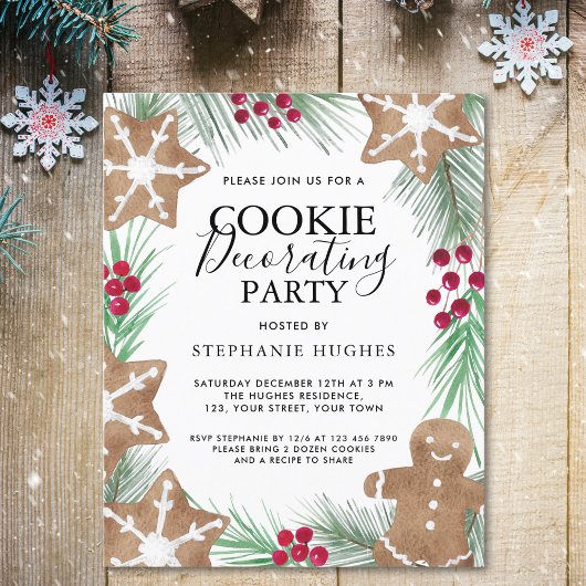 Papier Budget Noël Cookie Décoration Invitation de fête