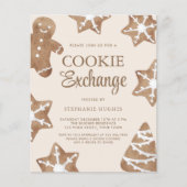 Papier Budget Noël Cookie Exchange Party Invitation (Devant)