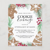 Papier Budget Noël Cookie Exchange Party Invitation (Devant)