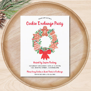 Papier Budget Noël Cookie Exchange Party Invitation