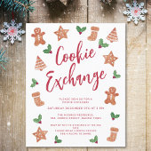 Papier Budget Noël Cookie Exchange Party Invitation