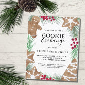 Papier Budget Noël Cookie Exchange Party Invitation