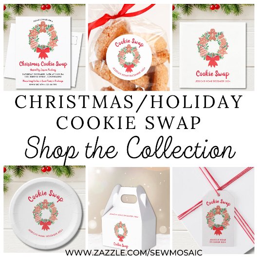 Papier Budget Noël Cookie Swap Party Invitation