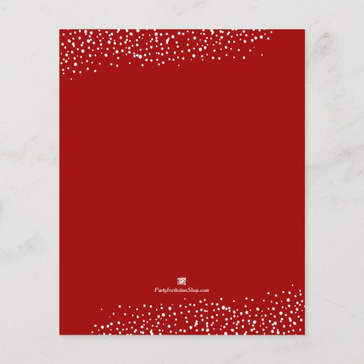 Papier Budget Noël Dîner Plate Vacances Invitations (Dos)