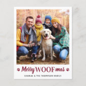 Papier Budget Noël Du Chien Simple Photo Pour Animaux (Devant)