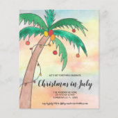 Papier Budget Noël en juillet Fête Invitation (Devant)