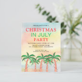 Papier Budget Noël En Juillet Fête Invitation (Debout devant)