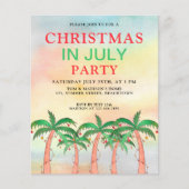 Papier Budget Noël En Juillet Fête Invitation (Devant)