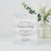 Papier Budget Noël fête argent parties scintillant invita (Debout devant)