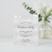 Papier Budget Noël fête argent parties scintillant invita (Debout devant)