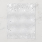 Papier Budget Noël fête argent parties scintillant invita (Dos)