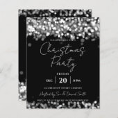 Papier Budget Noël Fête de l'argent Lumières Invitation (Devant / Derrière)