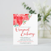 Papier Budget Noël Fête de l'échange d'ornement (Debout devant)