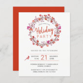 Papier Budget Noël fête d'hiver Invitation (Devant / Derrière)