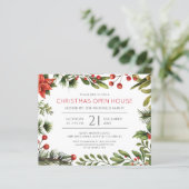 Papier Budget Noël Fêtes Berries Invitation (Debout devant)