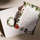 Papier Budget Noël Fêtes Berries Invitation