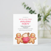 Papier Budget Noël Gingerbread Cocoa Invitation (Debout devant)