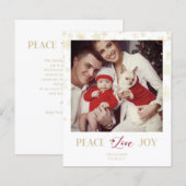 Papier Budget Noël Golden Snowflakes & Holly Photo (Devant / Derrière)