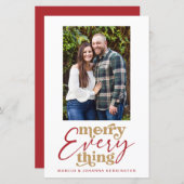 Papier Budget Noël Joyeux Tout Vacances Photo (Devant / Derrière)