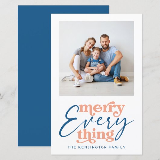 Papier Budget Noël Joyeux Tout Vacances Photo (Devant / Derrière)