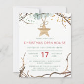 Papier Budget Noël moderne ouverture maison invitation (Devant)