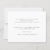 Papier Budget Noël Nouveau-né Photo Stats de vacances Car (Dos)