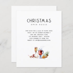 Papier Budget Noël Open House Boissons Invitation