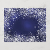 Papier Budget Noël photo bleu parties scintillant poussiè (Dos)