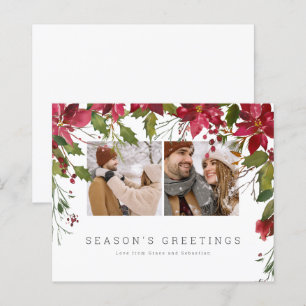 Papier BUDGET Noël Poinsettia Photo personnalisée
