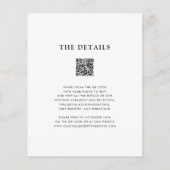 Papier Budget Noël Poinsettia QR Code Mariage Invitation (Dos)