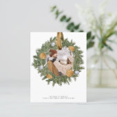 Papier BUDGET Noël Rustique Wreath Photo personnalisée (Debout devant)
