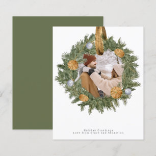 Papier BUDGET Noël Rustique Wreath Photo personnalisée