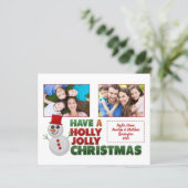 Papier Budget Noël Senti Snowman photo de vacances (Debout devant)